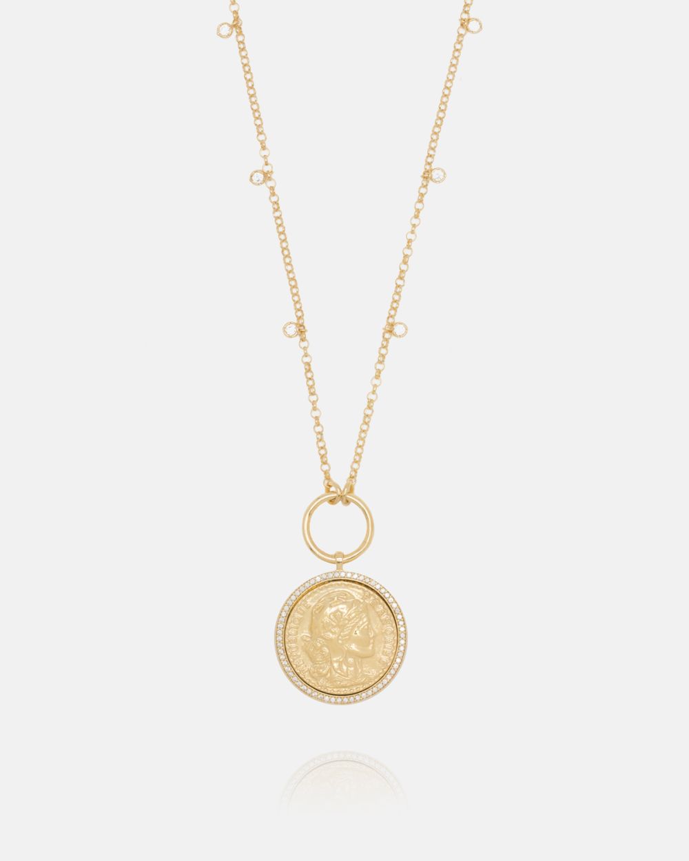 True Freedom Necklace in Gold Plated Silver with Zirconias