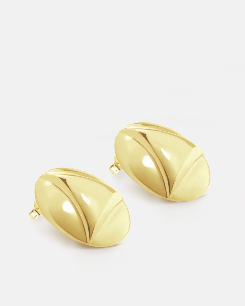 Edges Earrings in Gold Plated Silver