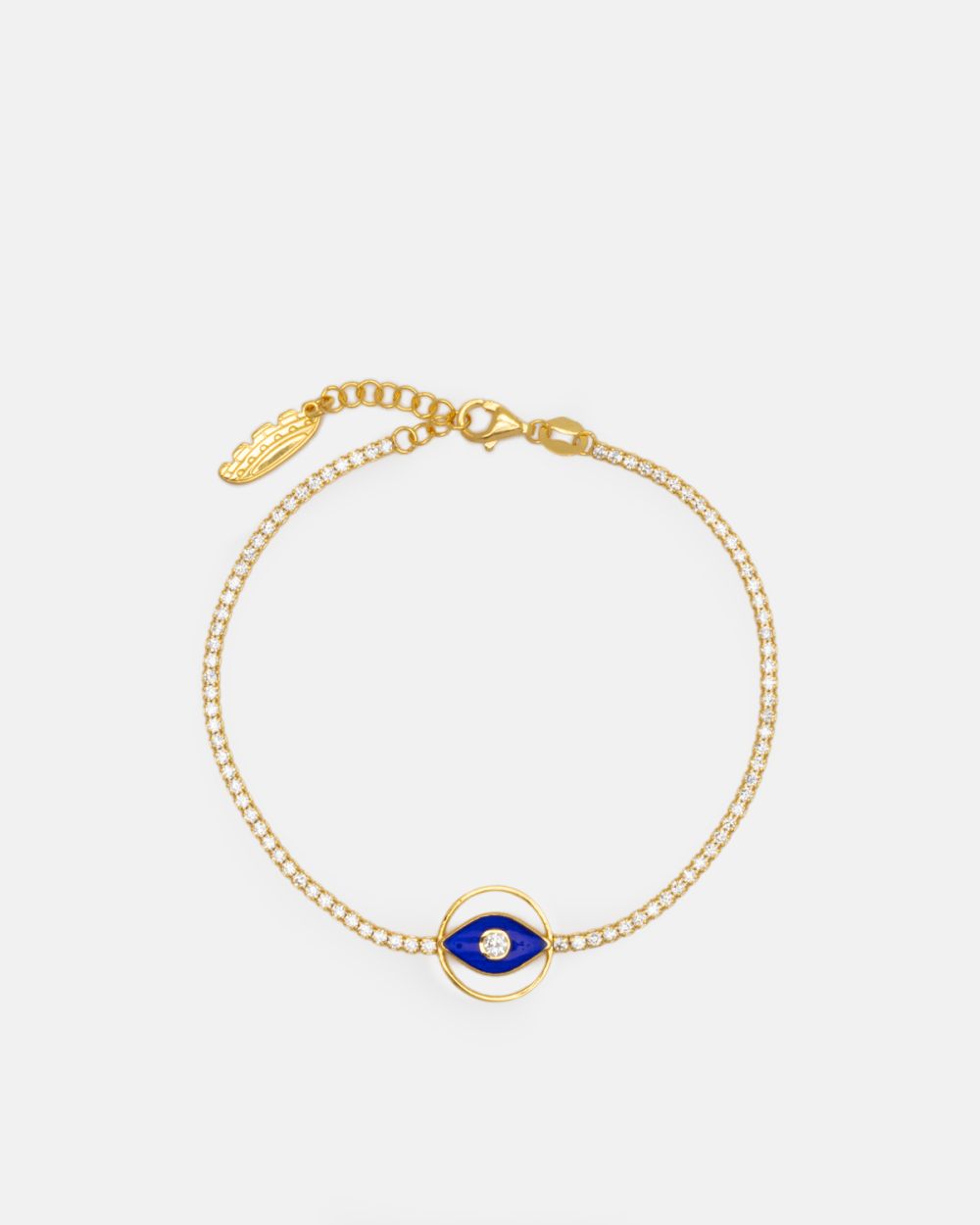 Luck Bracelet in Gold Plated Silver with Zirconias