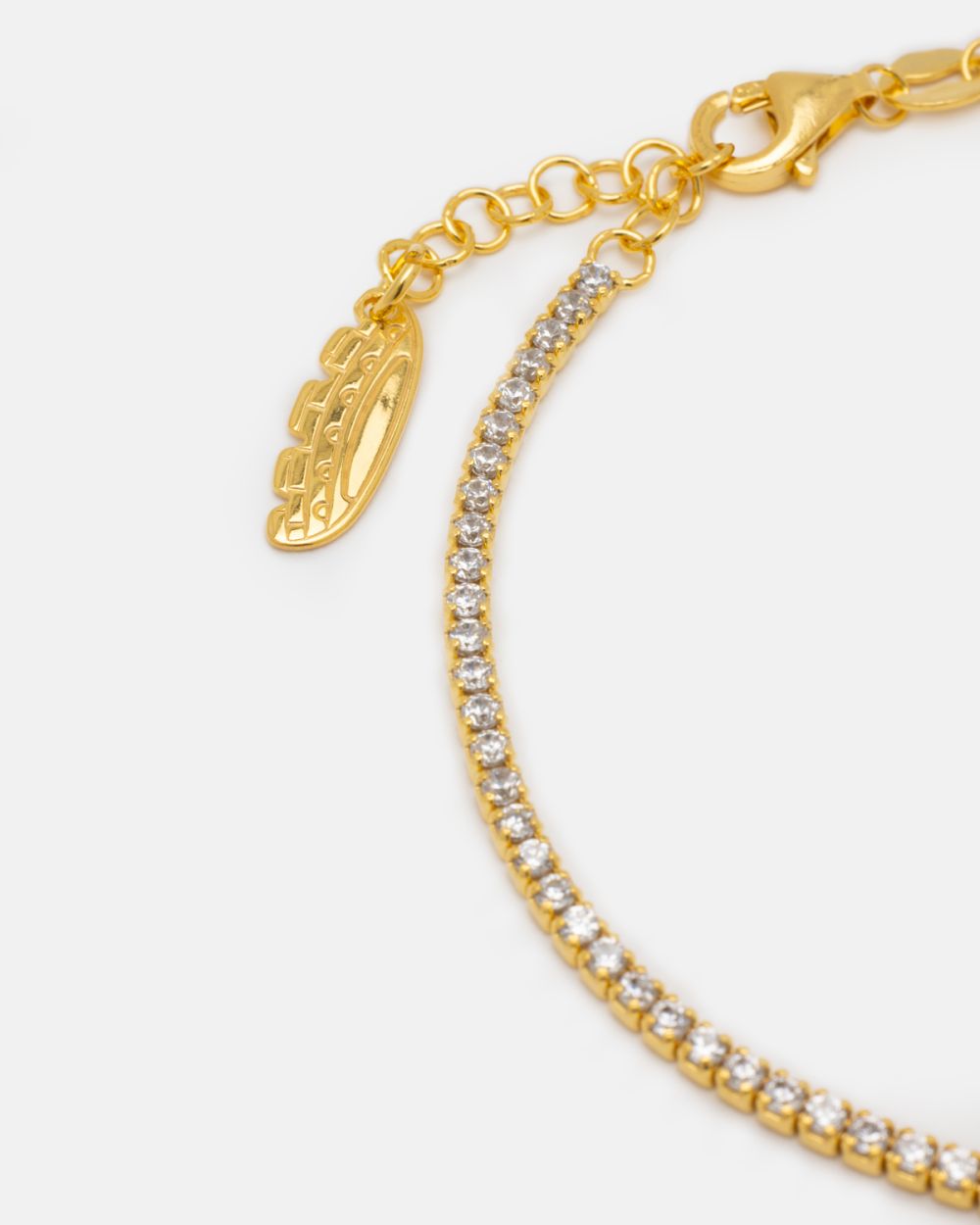 Luck Bracelet in Gold Plated Silver with Zirconias