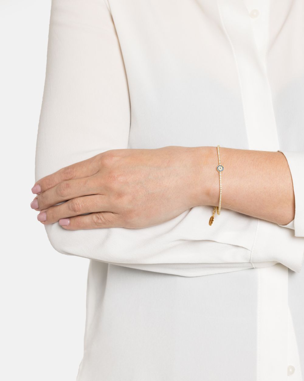 Mati Bracelet in Gold Plated Silver with Zirconias