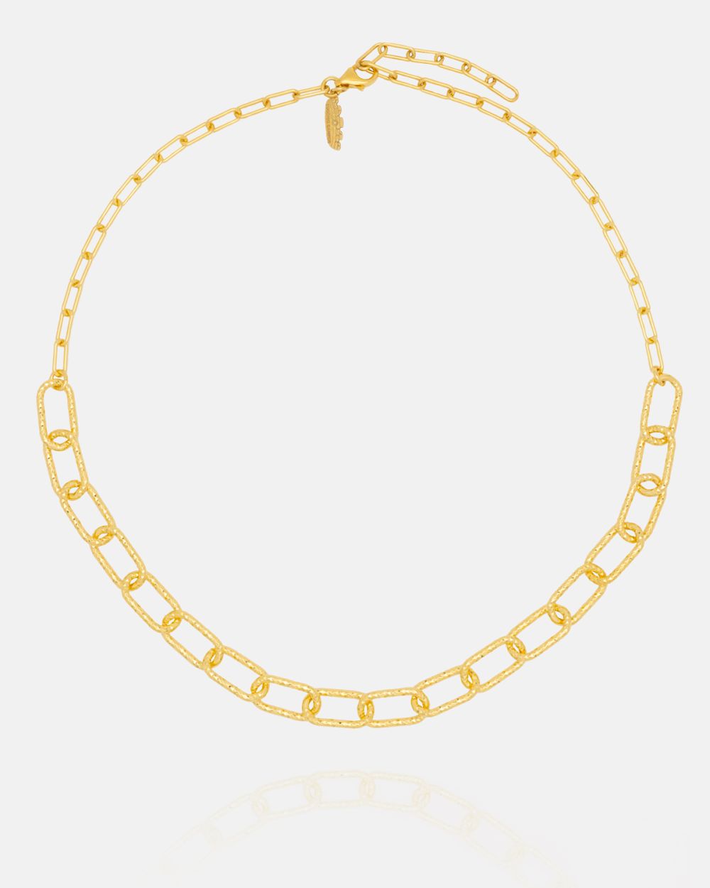 Link Necklace in Gold Plated Silver