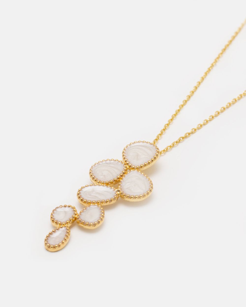 Lavish Necklace in Gold Plated Silver with Enamel