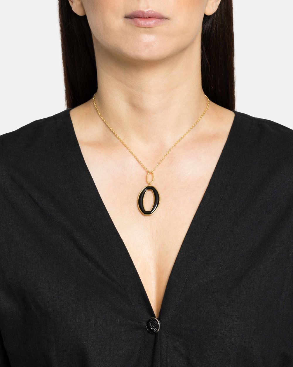 Moonless Necklace in Gold Plated Silver