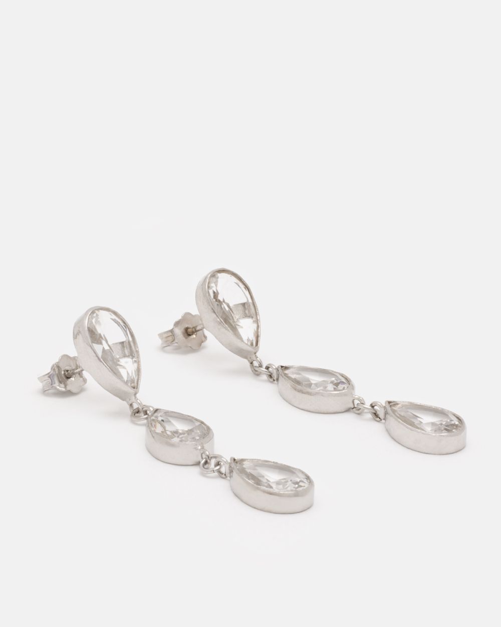 Pure Teardrop Earrings in Silver