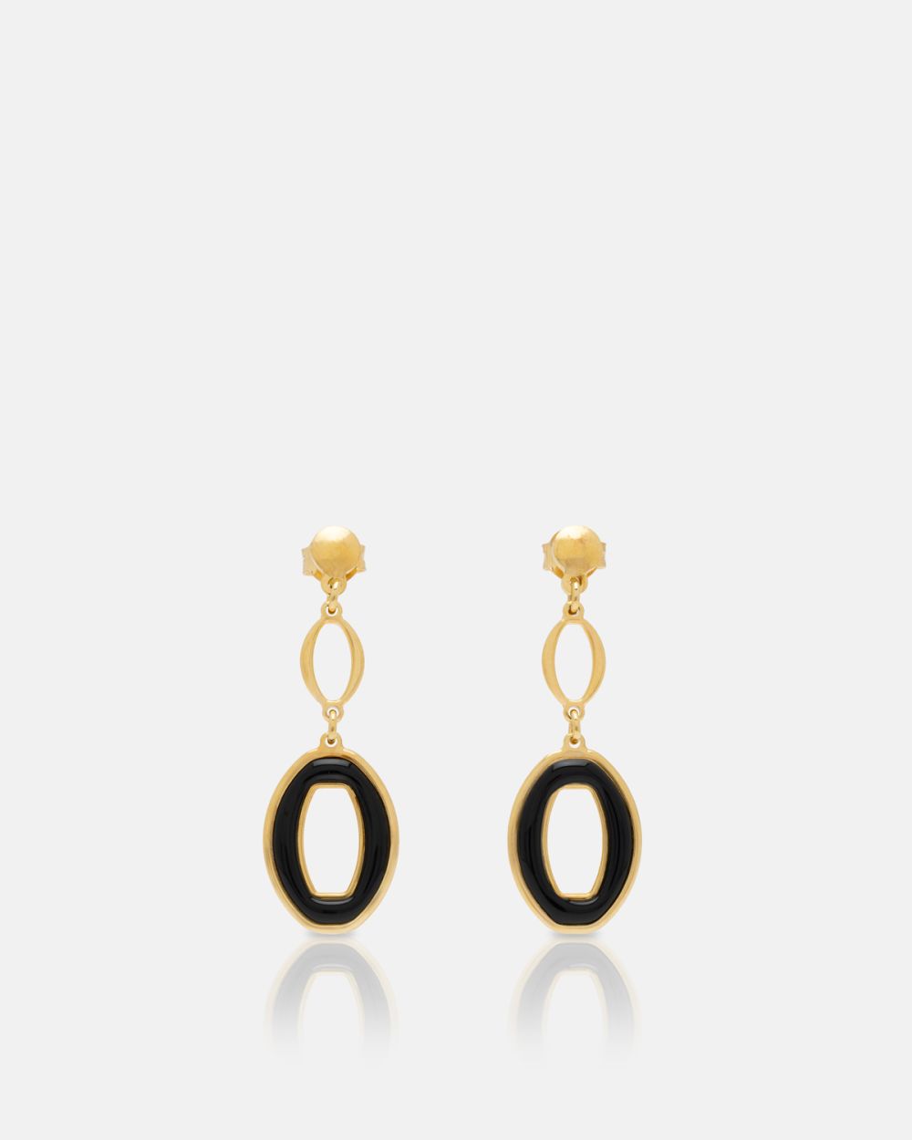 Moonless Earrings in Gold Plated Silver