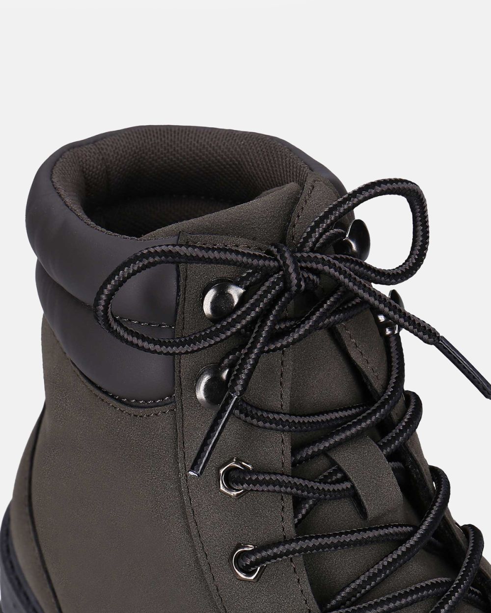 Adar Grey Vegan Mountain Winter Ankle Boots