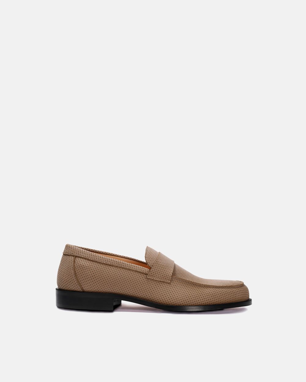 Colen Beige perforated moccasin vegan loafer