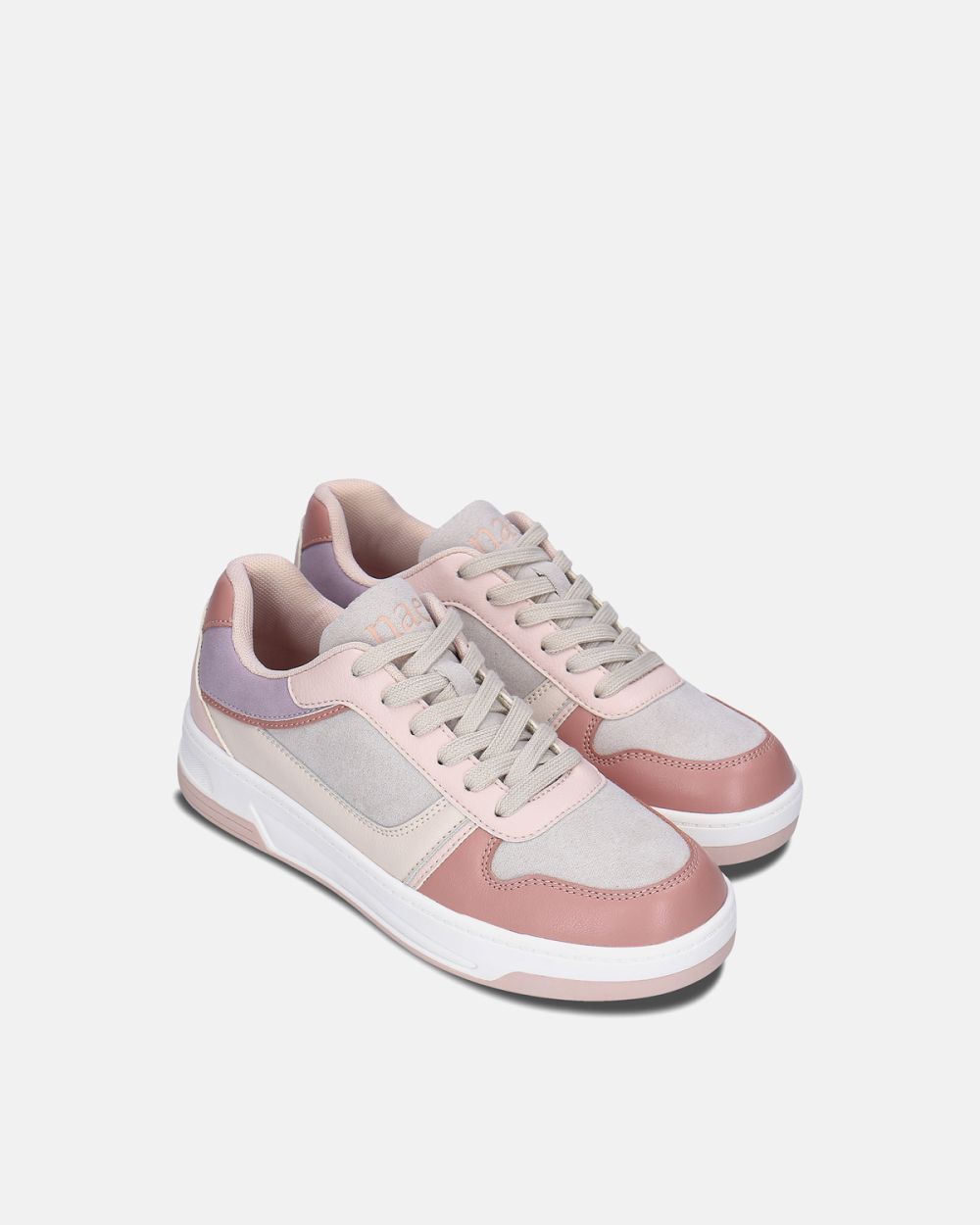 Dara Pink lace-up basic sport sneakers