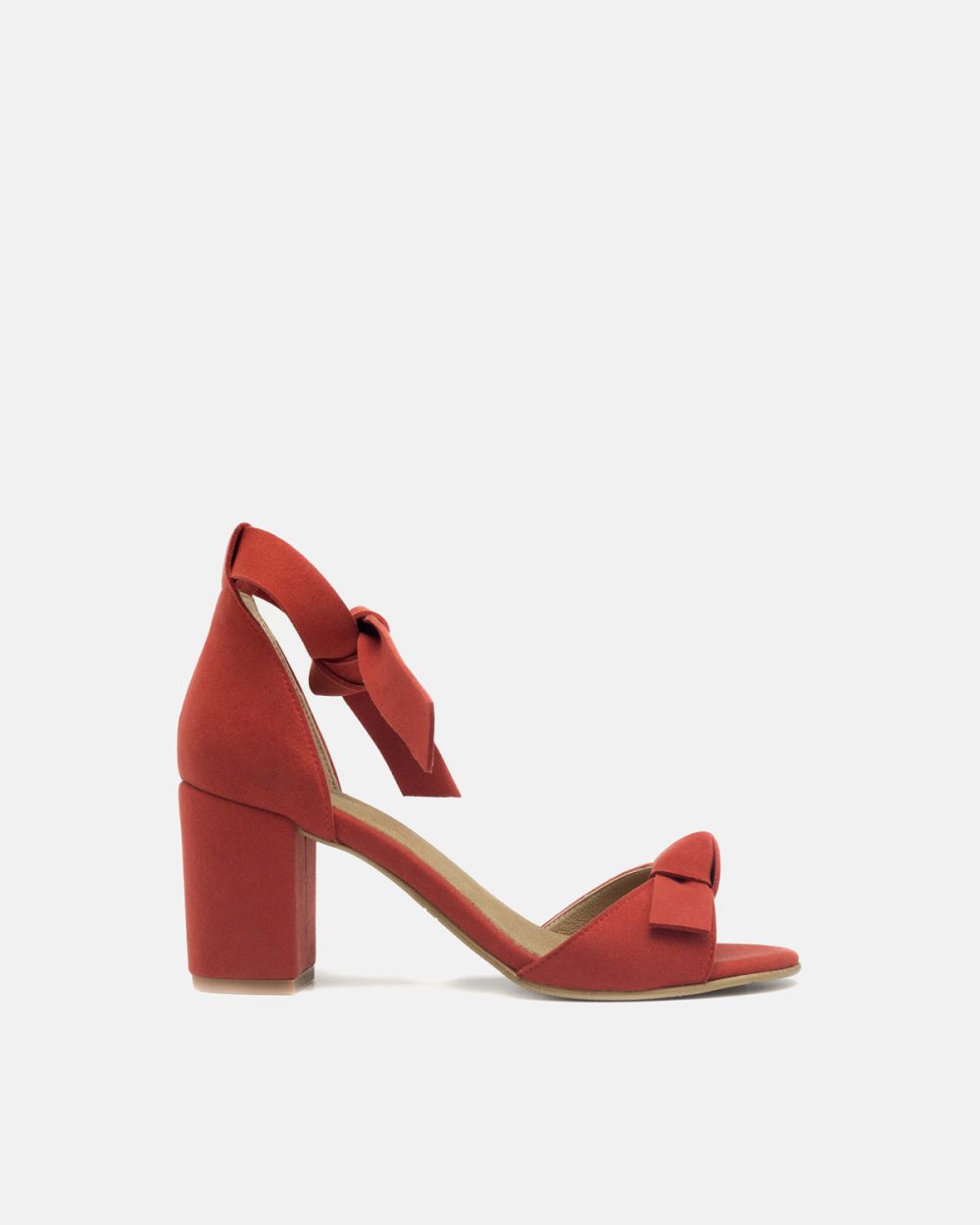 Estela - Red ankle strap sandal