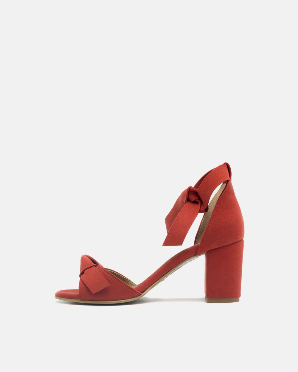 Estela - Red ankle strap sandal