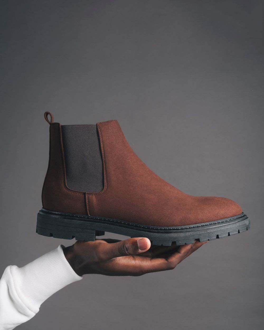 Faber Brown vegan chelsea ankle boot