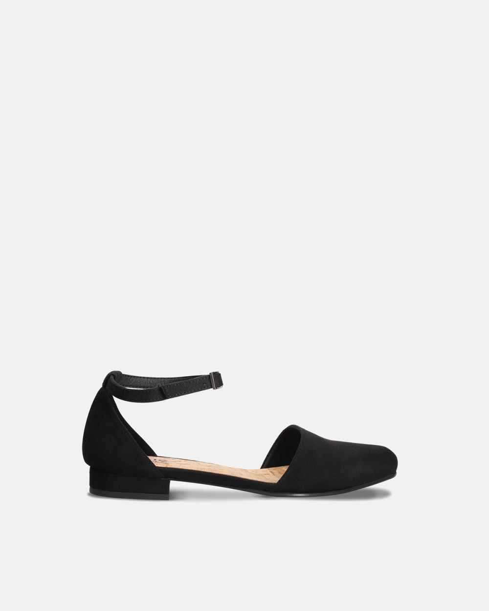 Flora Suede Vegan Ballerinas with a buckle