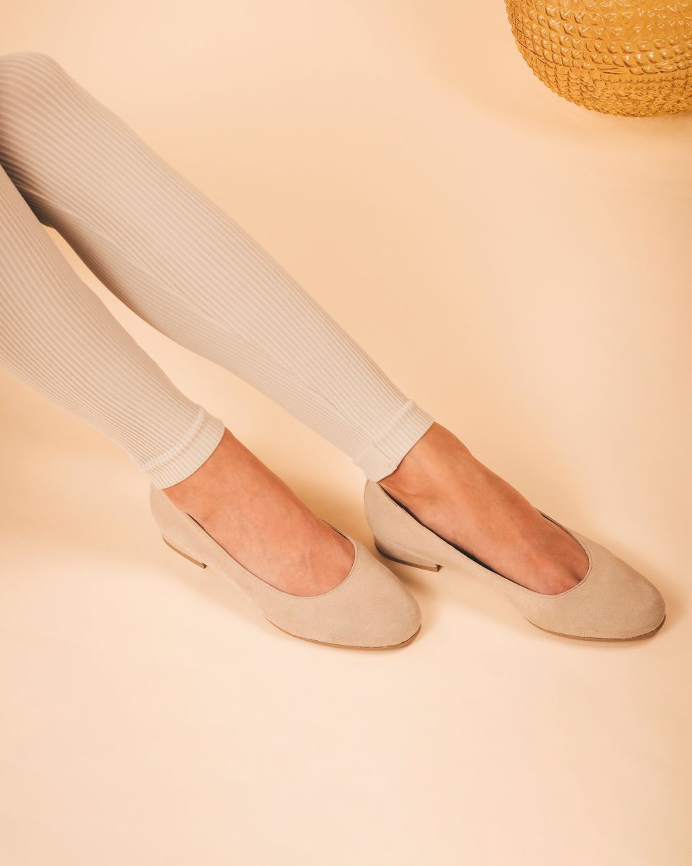 Fresia Beige low helled Vegan Ballerinas