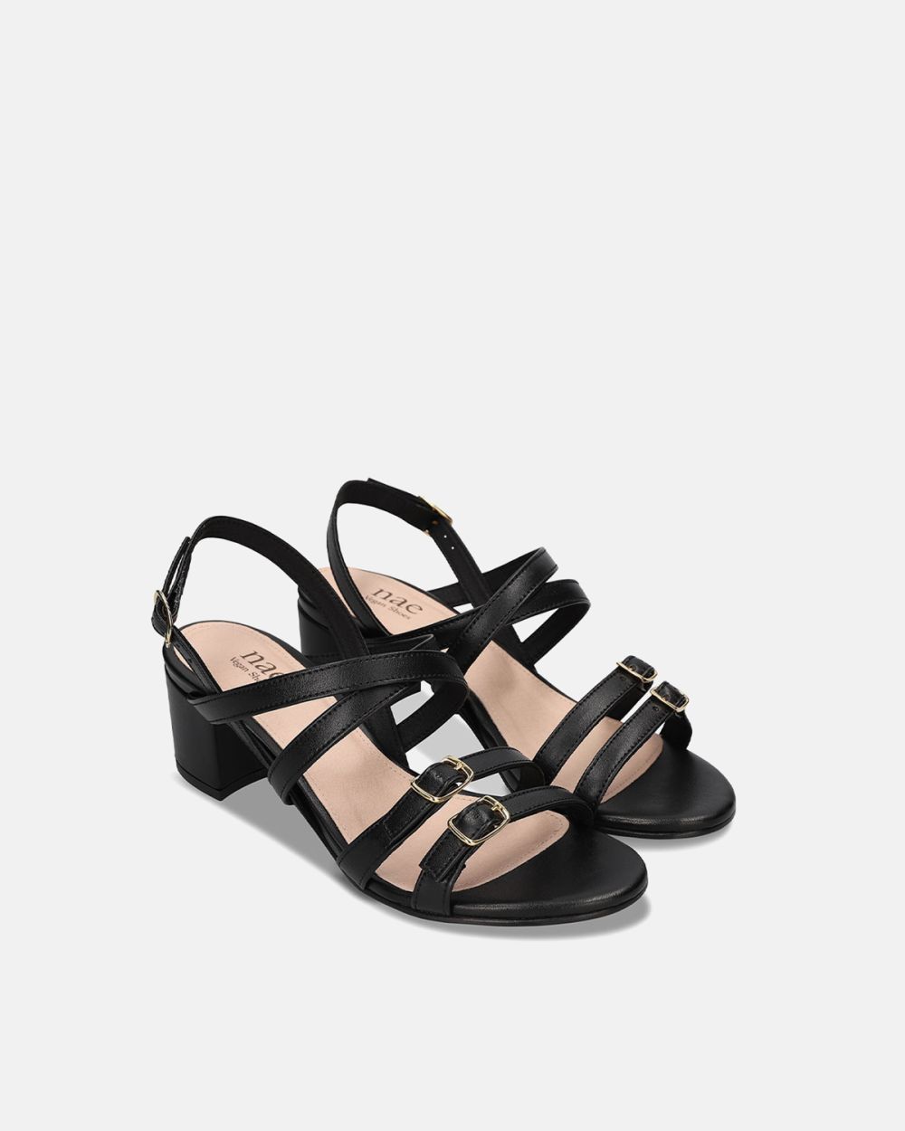 HEBEA Black Vegan Sandals