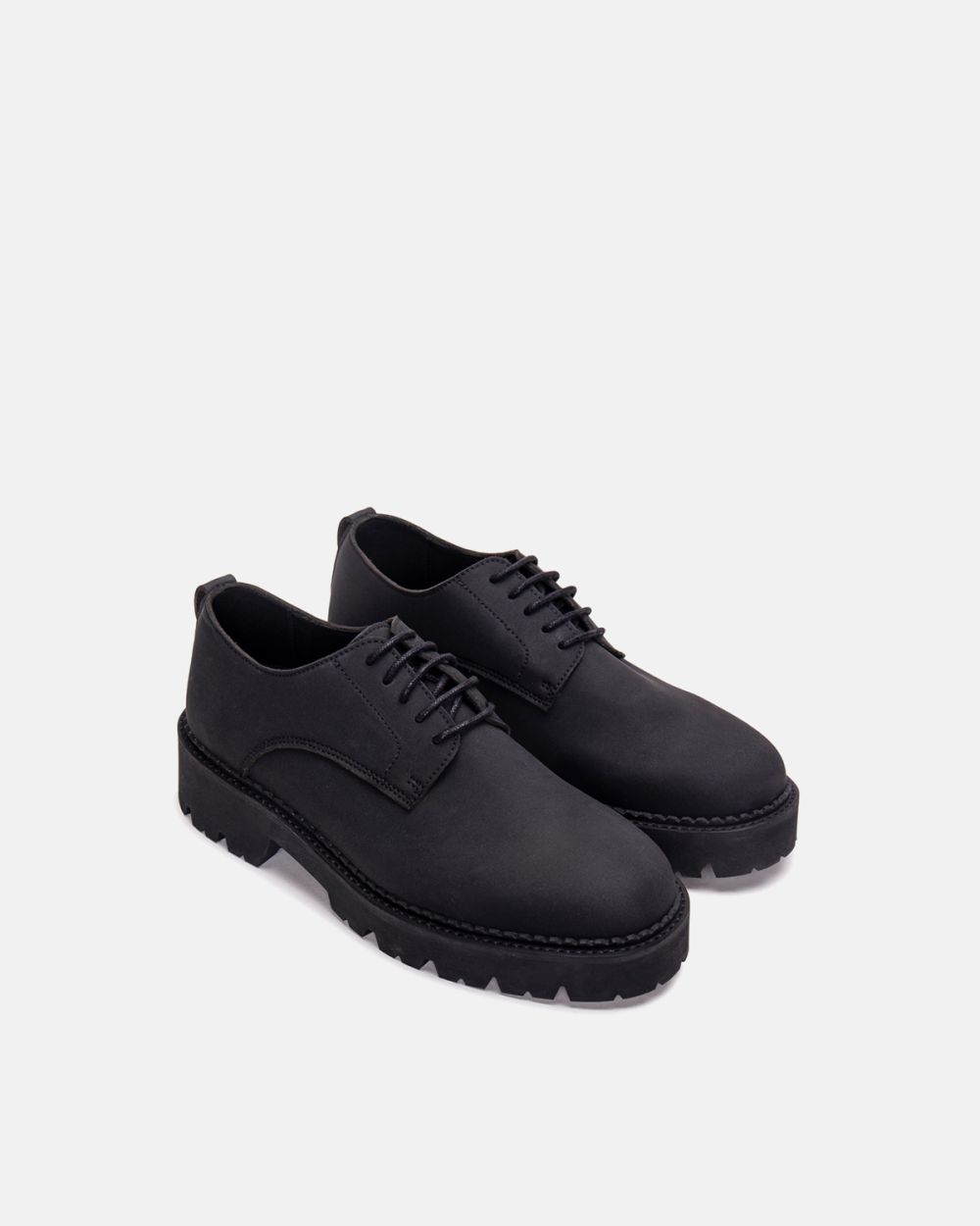 Helen Black Vegan Derby Plain Toe