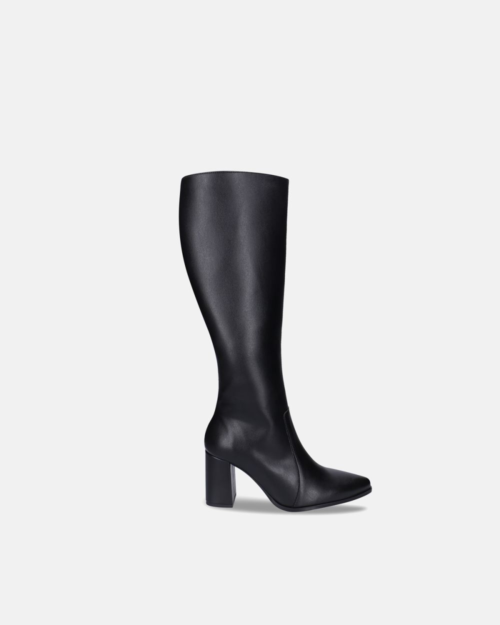 Iona Black high heel knee boots