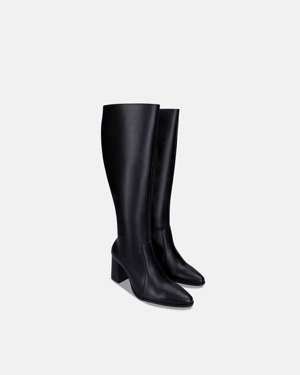 Iona Black high heel knee boots