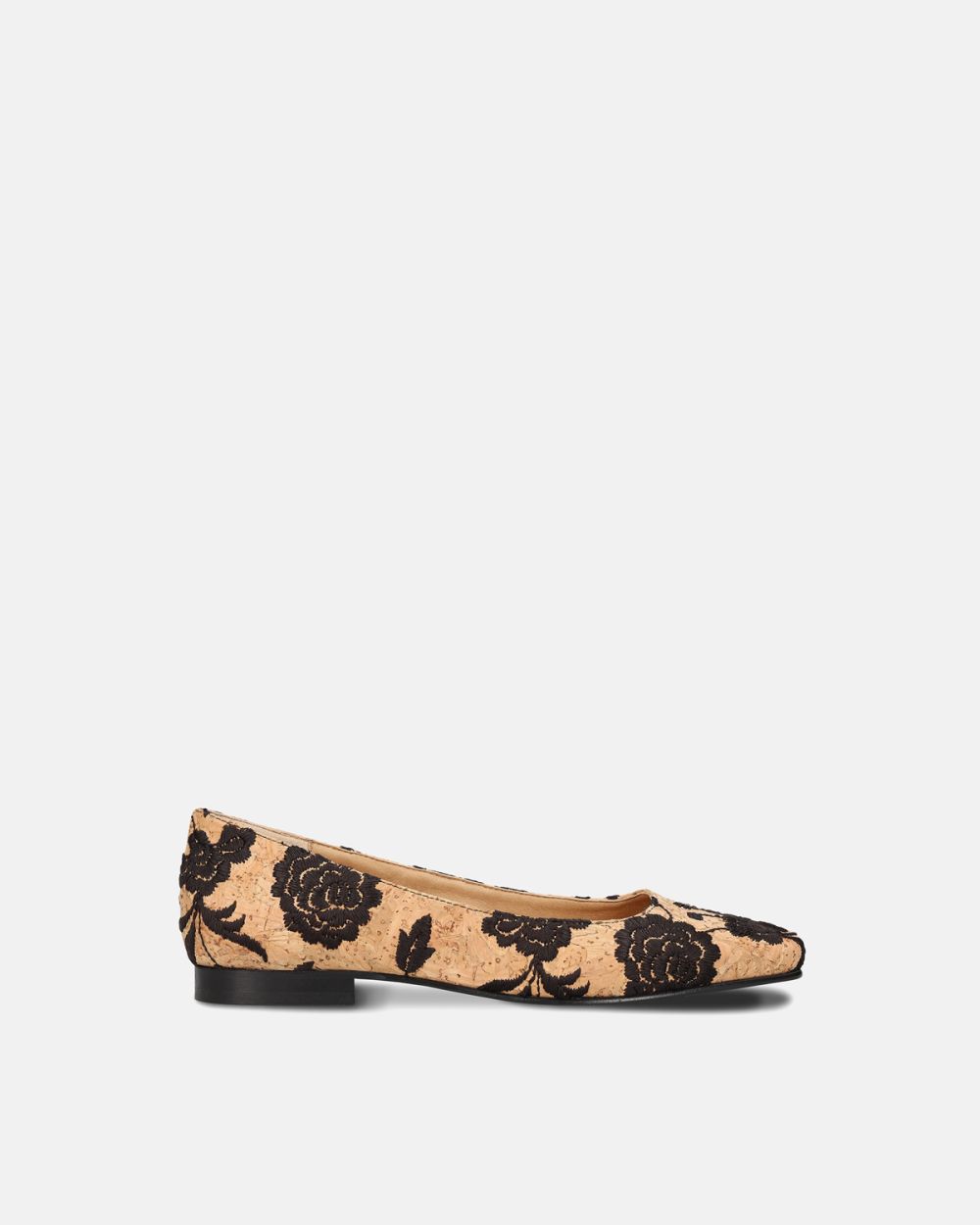 Louise Cork vegan ballerina square toe