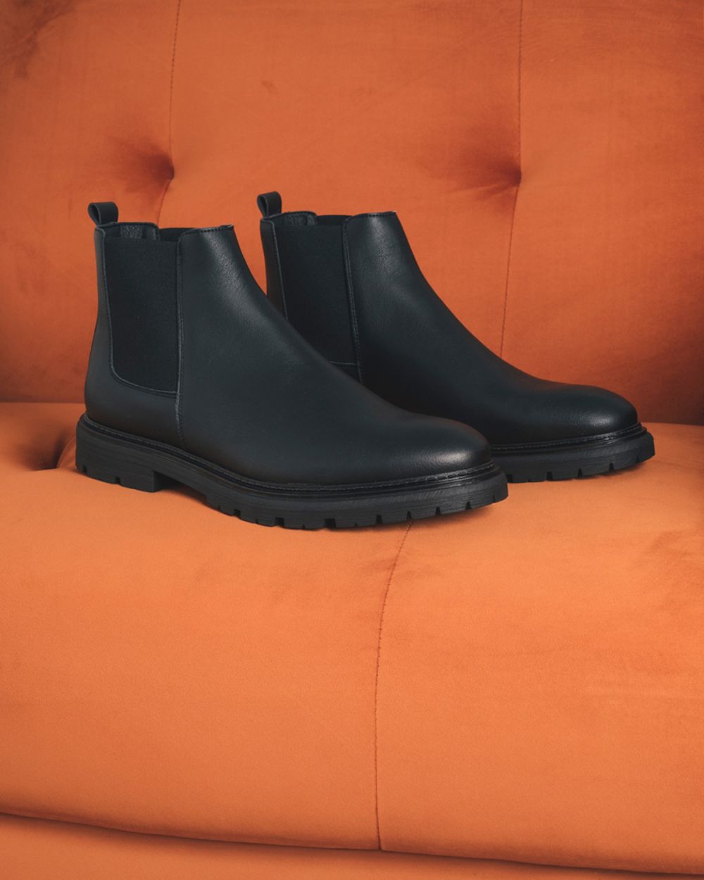 Lukas Black vegan chelsea ankle boot