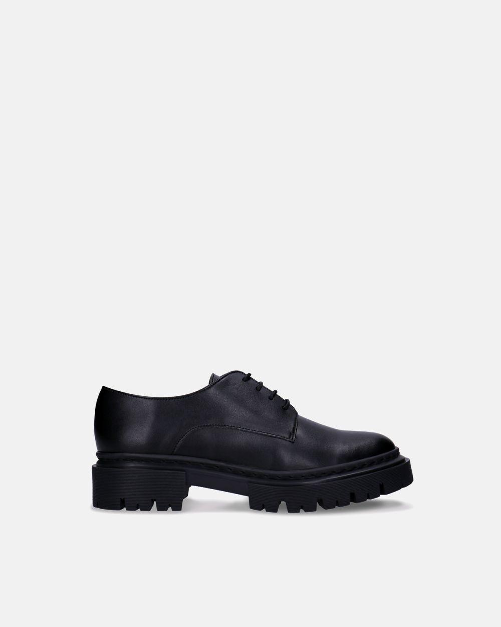 Megan Black vegan casual derby plain