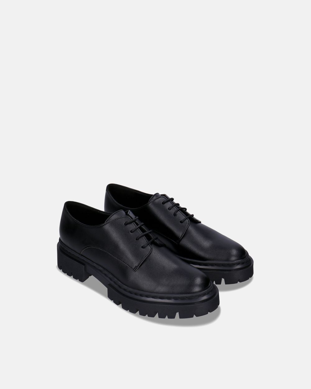 Megan Black vegan casual derby plain