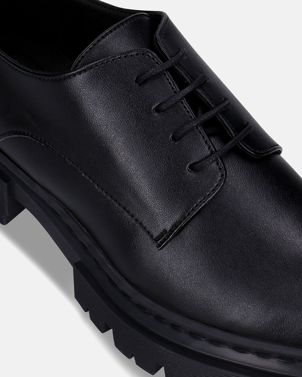 Megan Black vegan casual derby plain