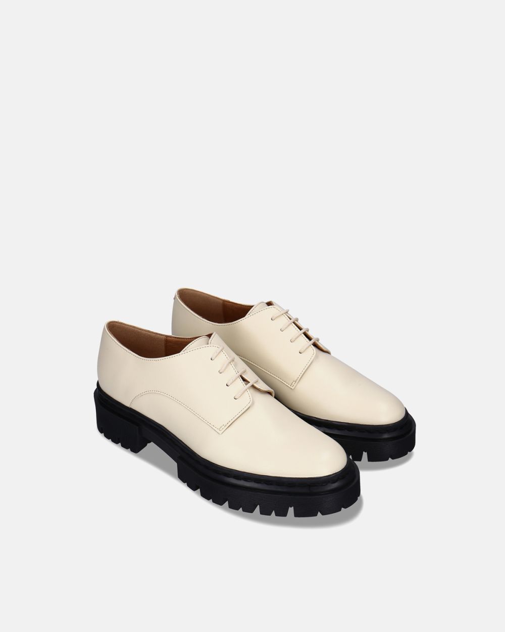 Megan White vegan derby shoes