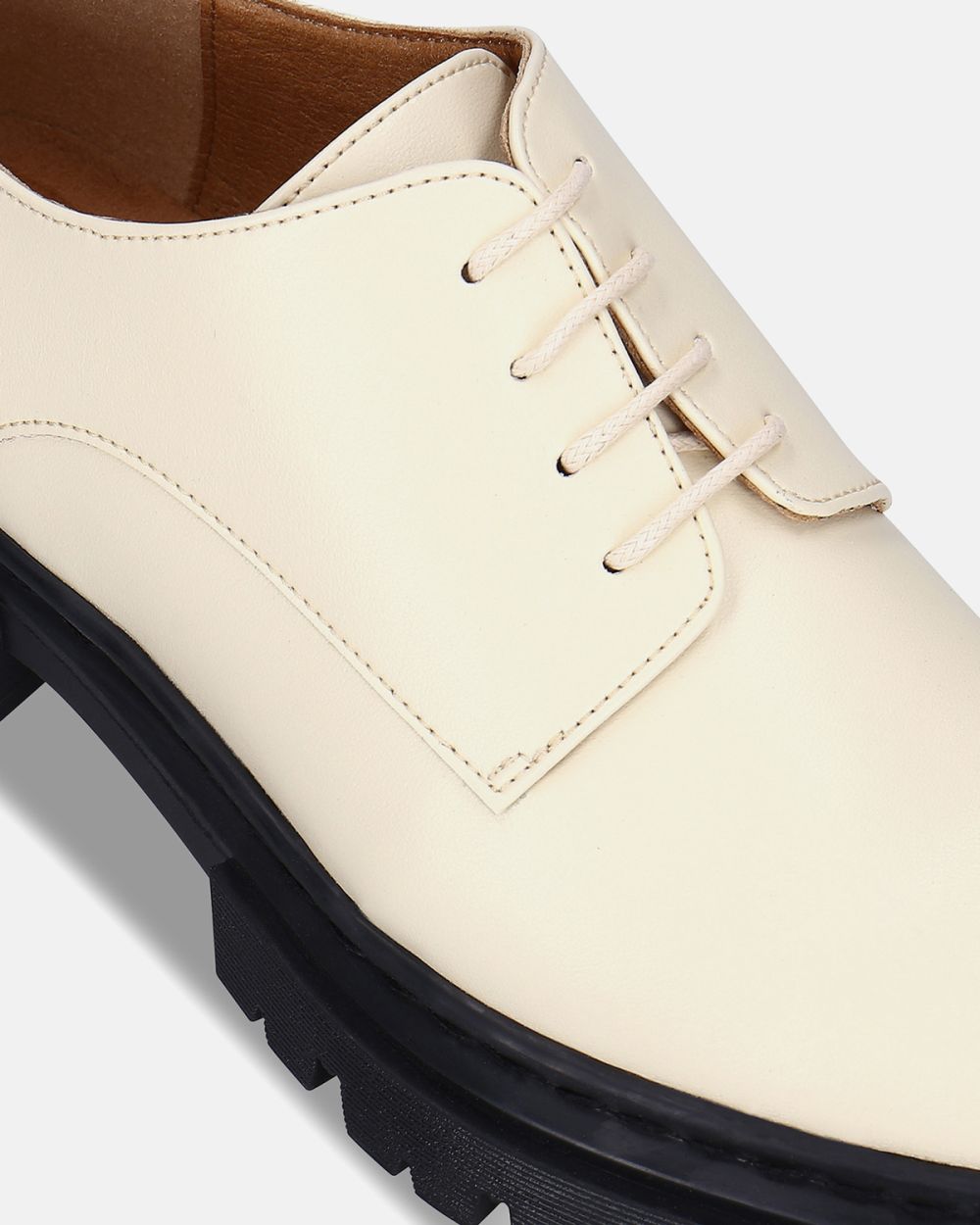 Megan White vegan derby shoes