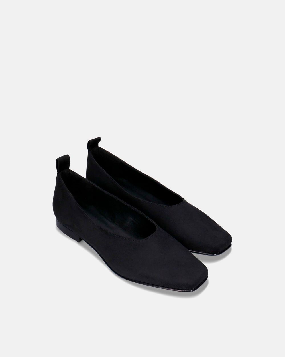 Melita Black vegan ballerina flat heel