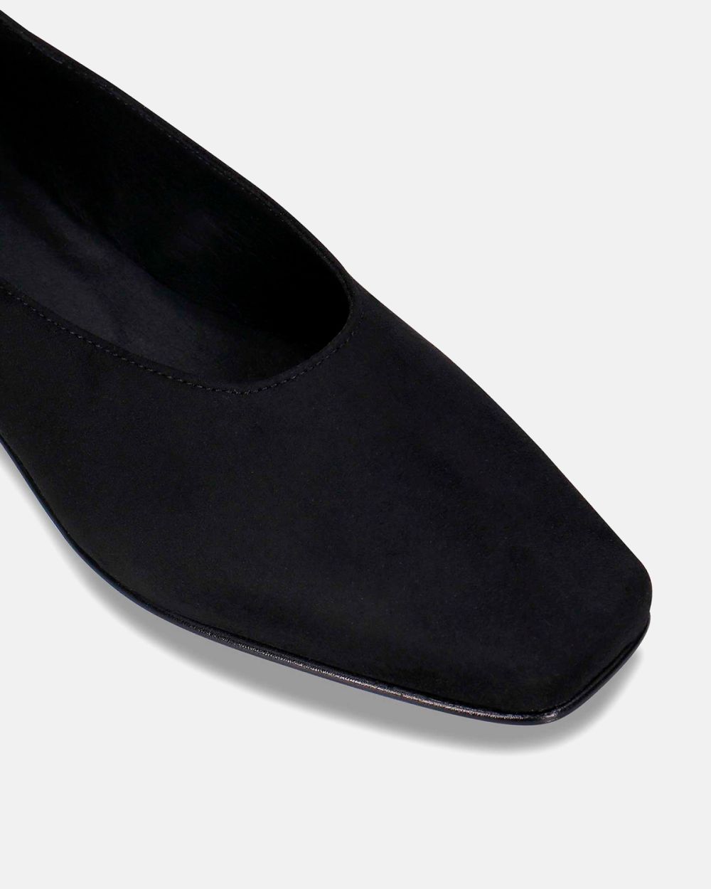 Melita Black vegan ballerina flat heel