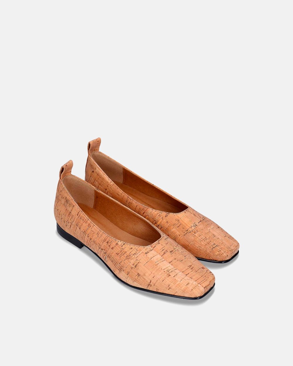 Melita Cork vegan ballerina flat heel