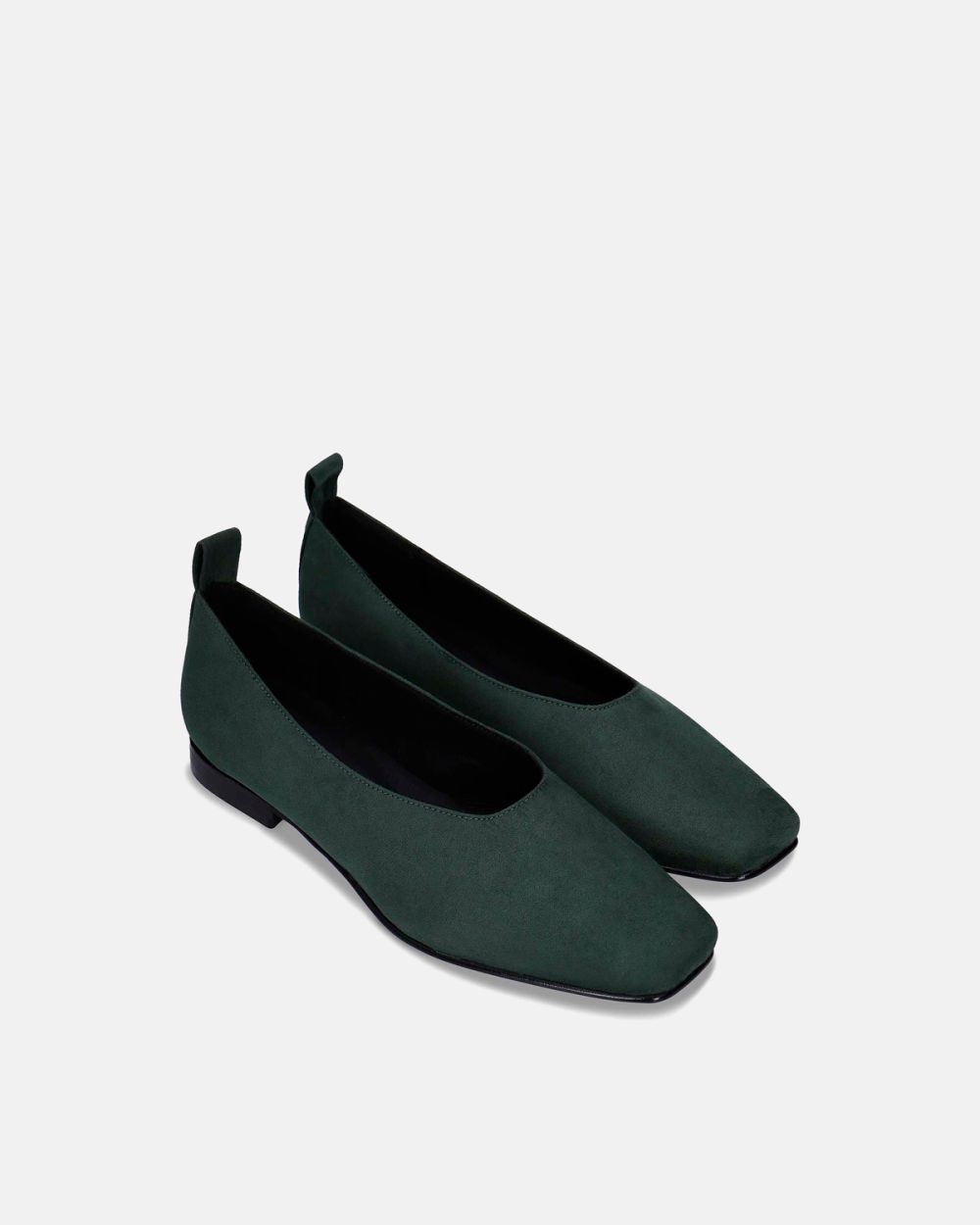 Melita Green vegan ballerina flat heel