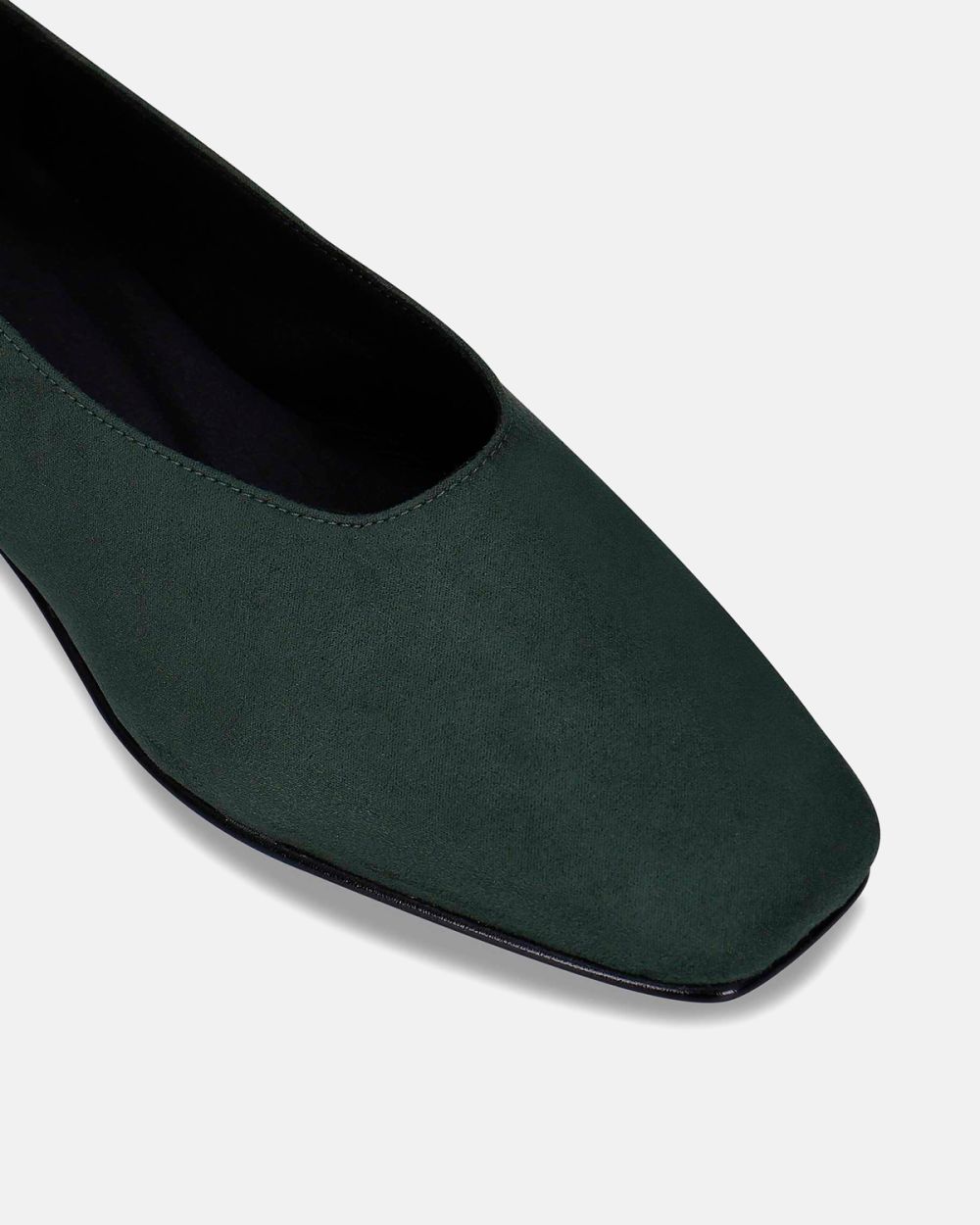 Melita Green vegan ballerina flat heel