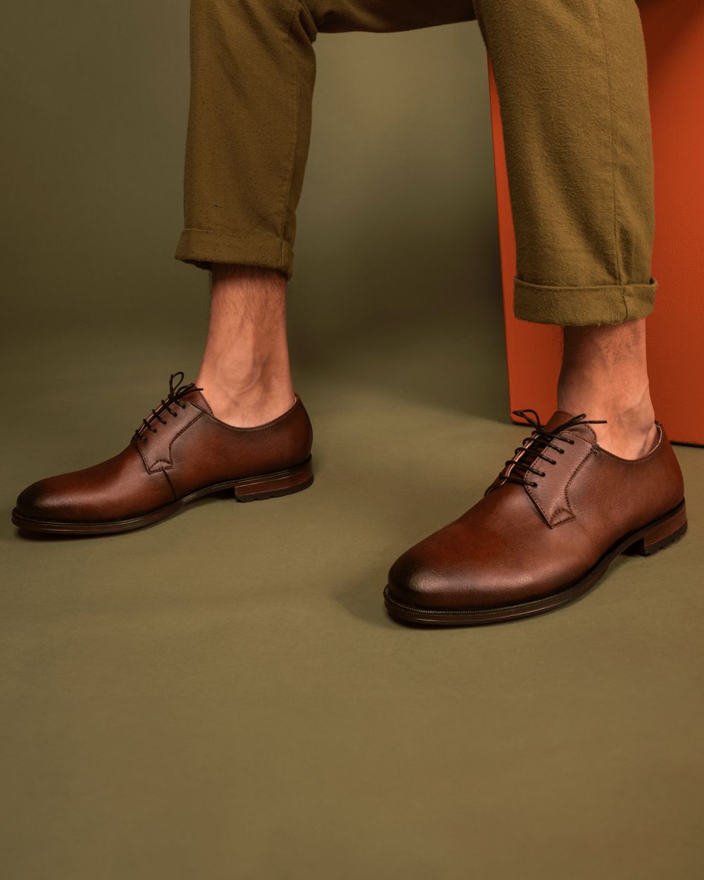 Mikel Brown vegan plain blucher