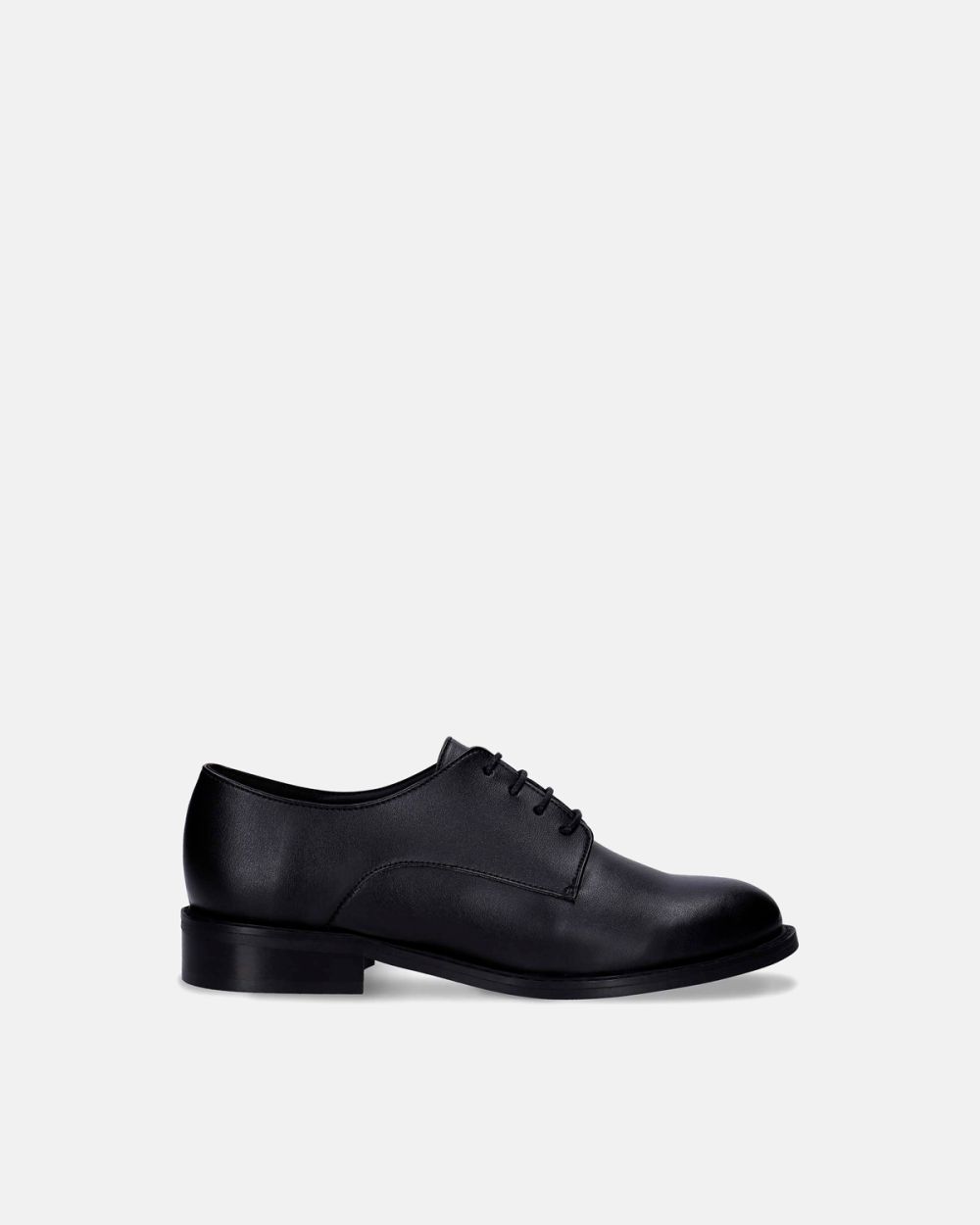 Obe Black vegan derby shoes flat