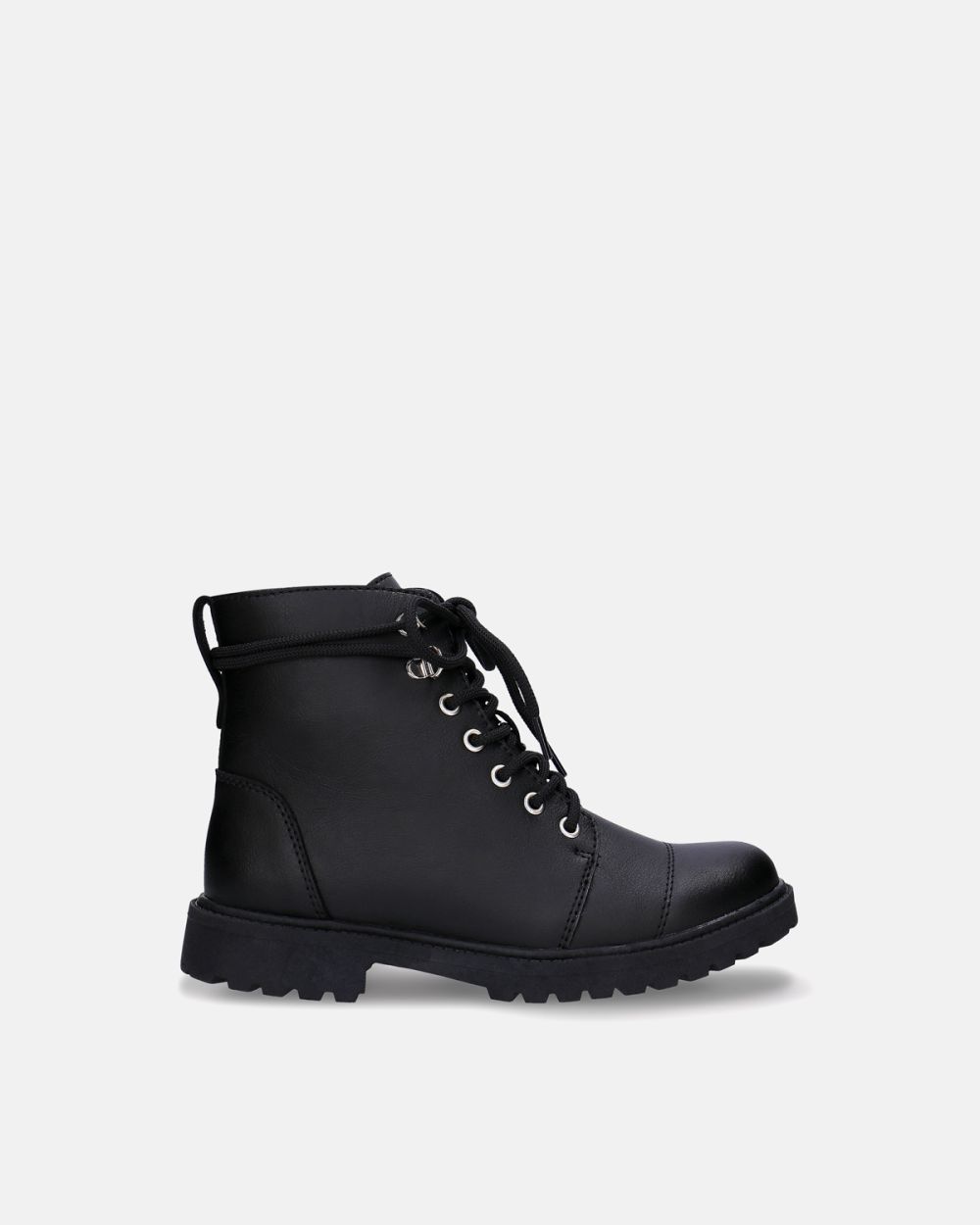 Resta Black vegan lace-up ankle boot