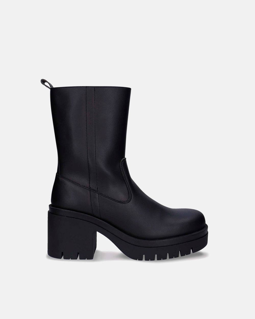 Sima Black platform boots mid-calf