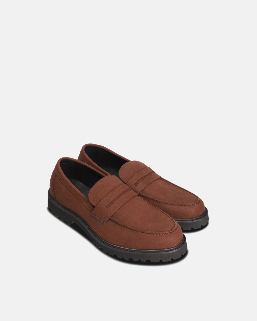 Tango Brown vegan penny loafer