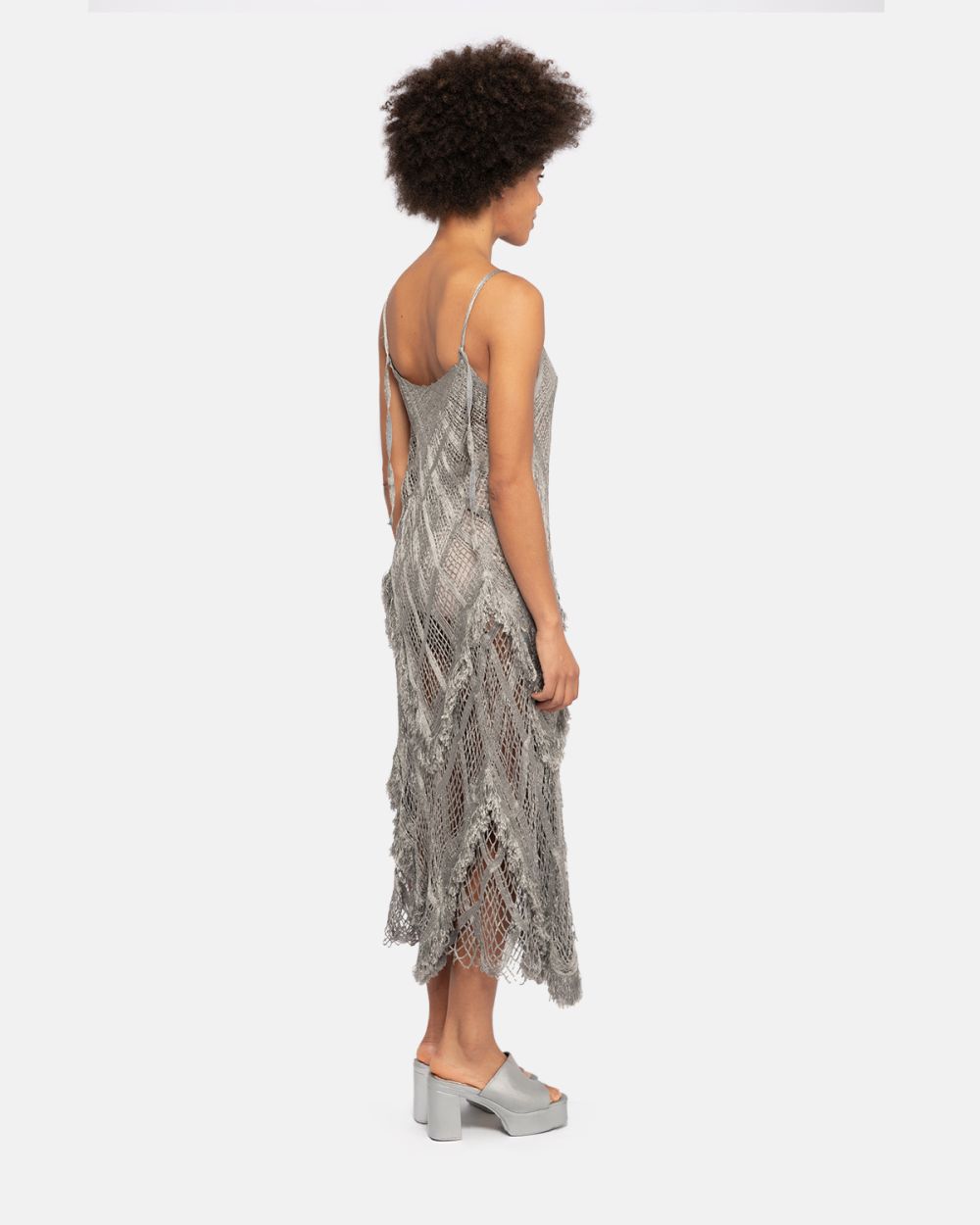 Metallic Fringed Dress