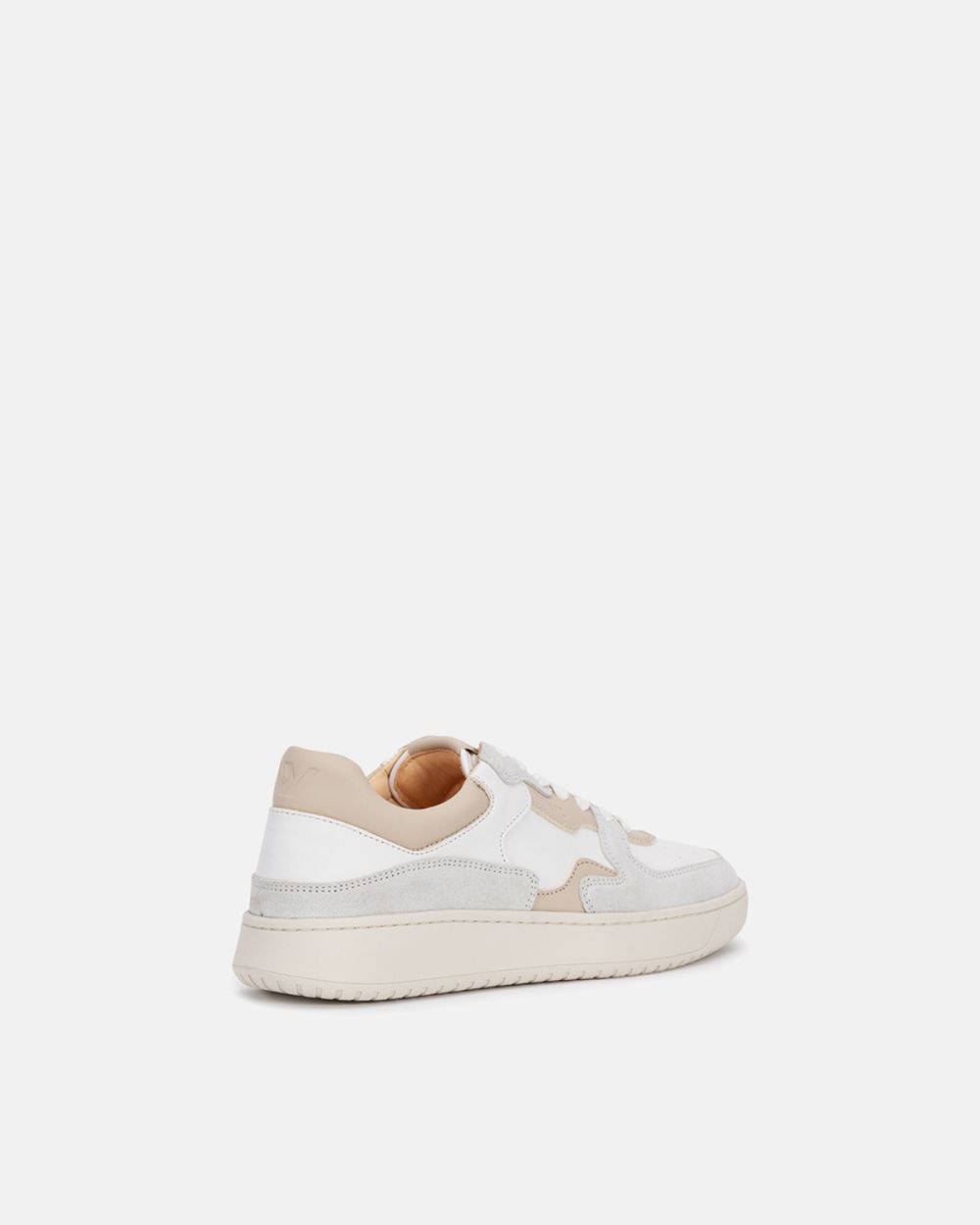 THE SONDER SNEAKERS - White Grey Almond Milk full leather