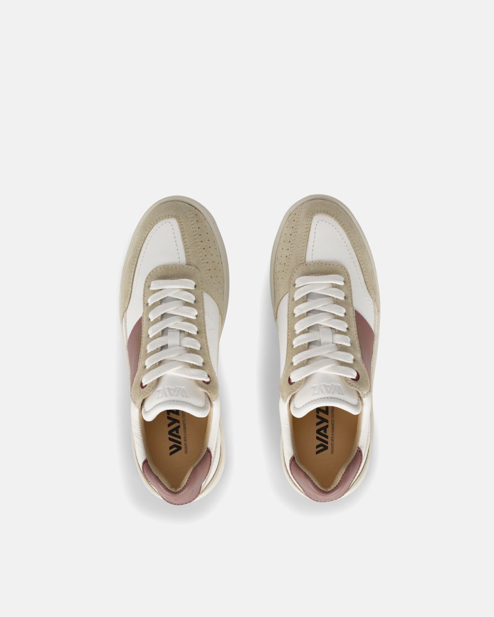 THE SPARK SNEAKERS - White Beige Dry Rose