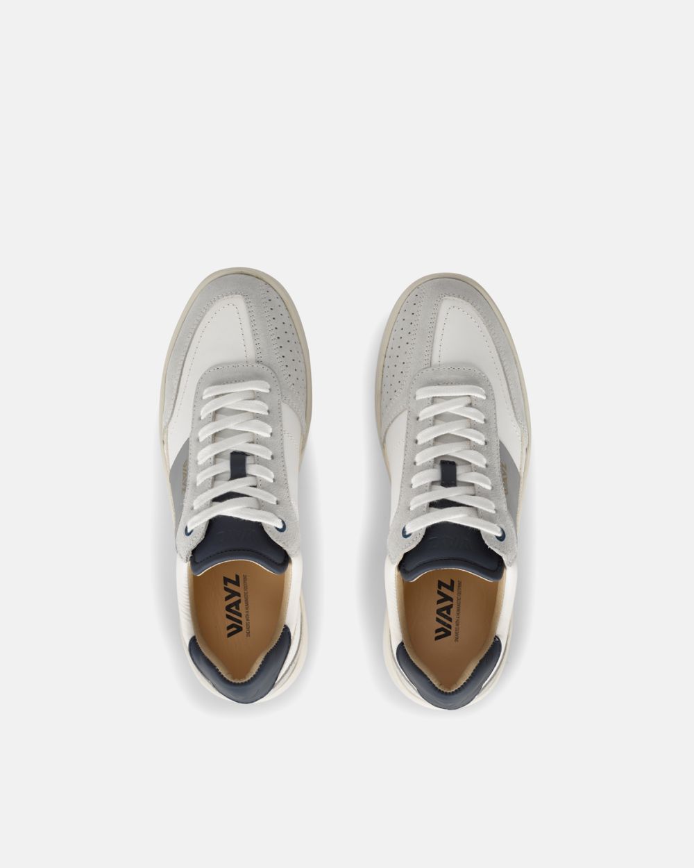 THE SPARK SNEAKERS - White Grey Blue