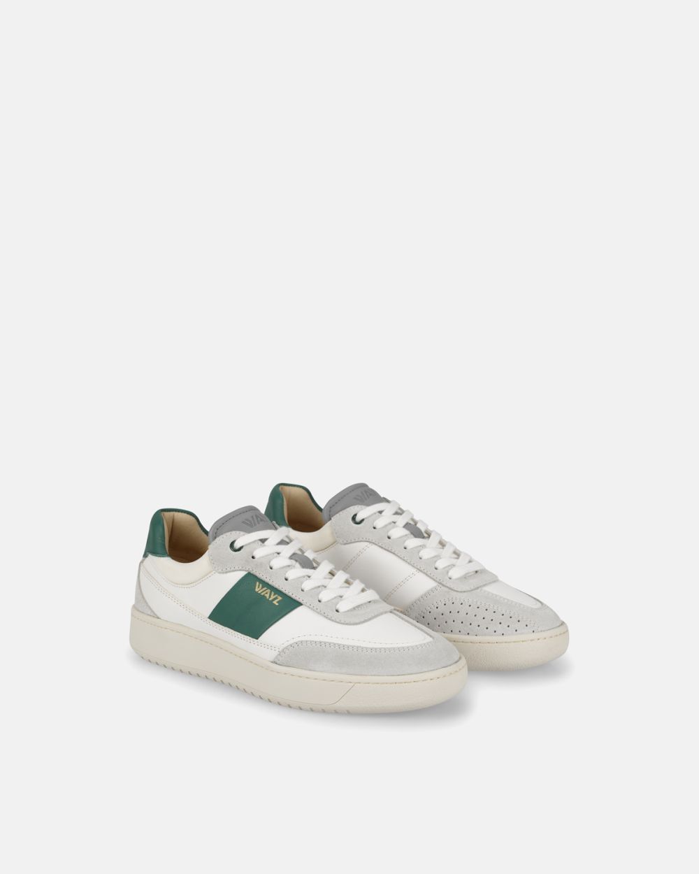 THE SPARK SNEAKERS - White Grey Green