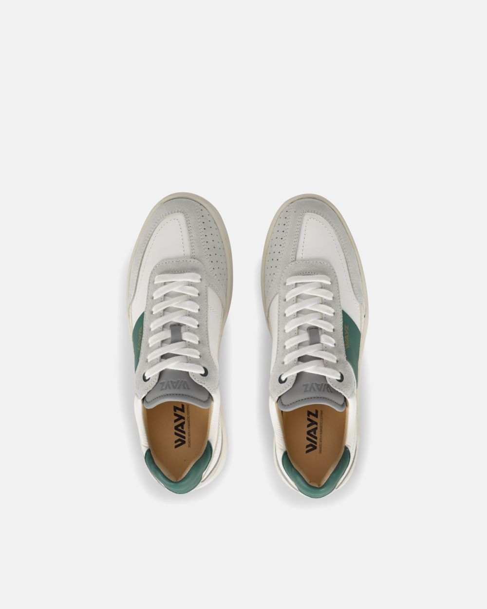 THE SPARK SNEAKERS - White Grey Green