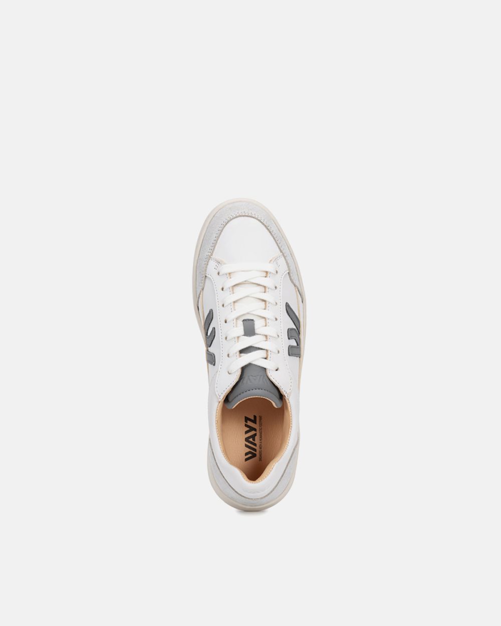 THE WANDERER SNEAKERS - White Grey Full Leather